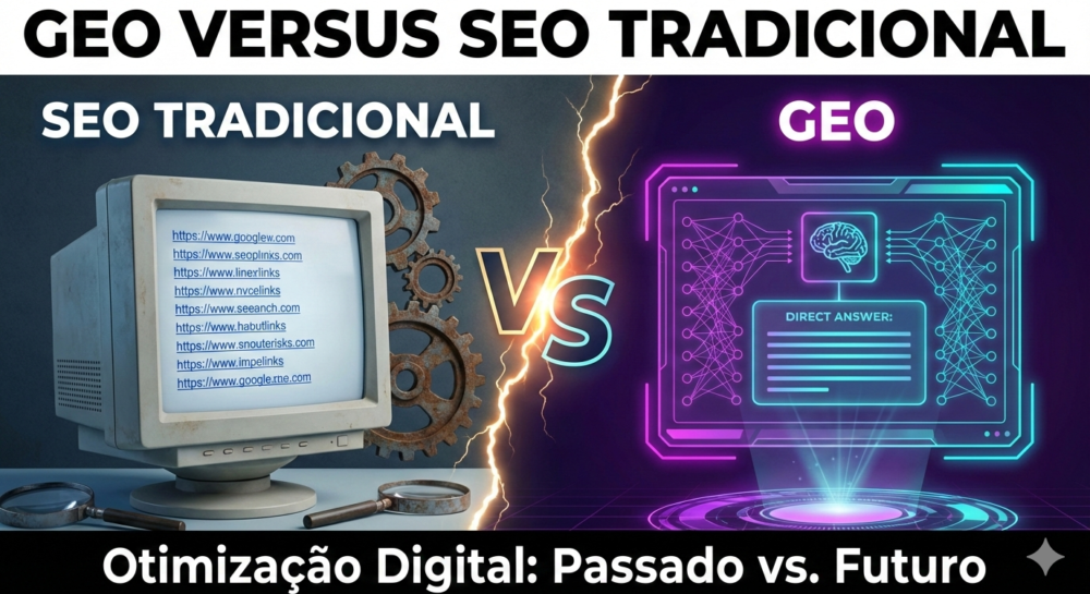 GEO versus SEO Tradicional - Yoo Studio GEO versus SEO Tradicional